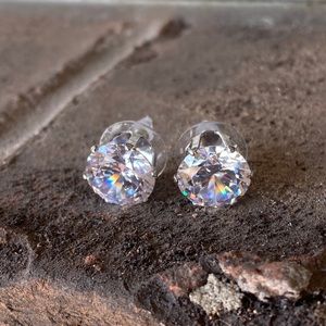 Large Oversized CZ Stud Earrings